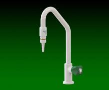 Laboratory fixed neck hot /cold water tap with pipe interruptor