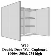 Double  door laboratory classroom wall cabinet 1000 wide